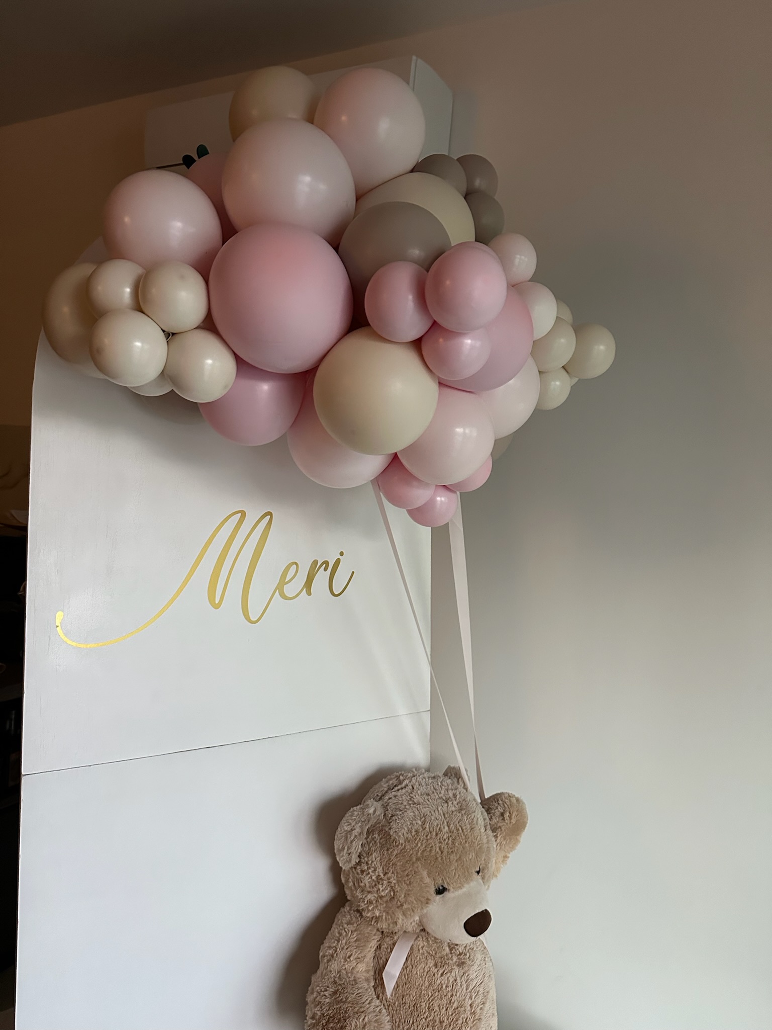 Roze dekoracija krštenje